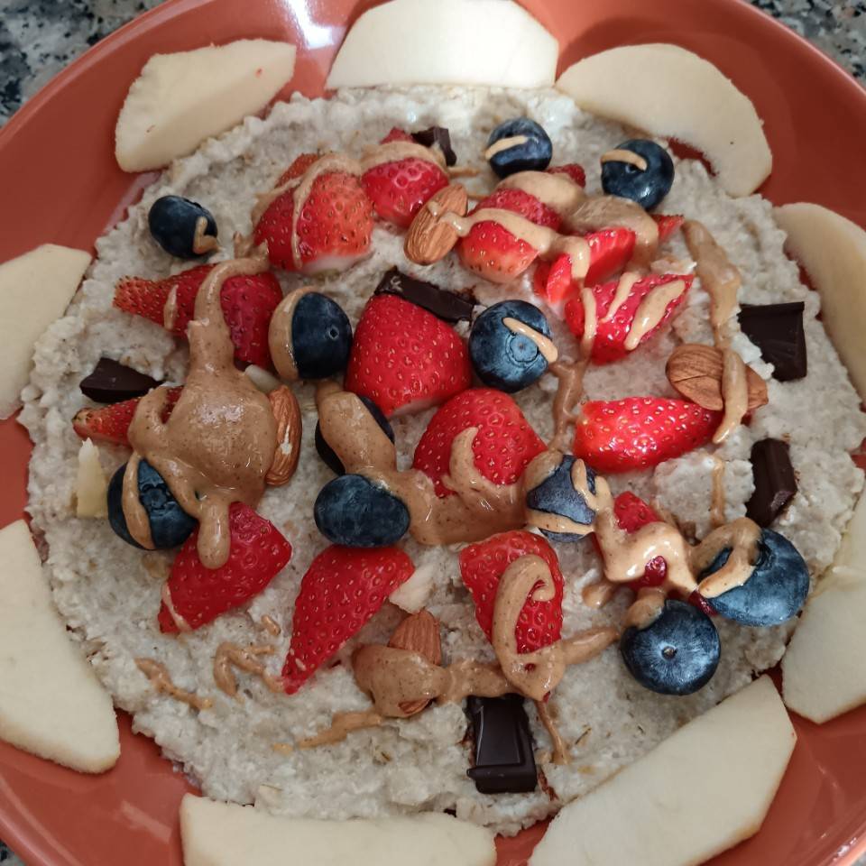 Copos de avena con frutos rojos