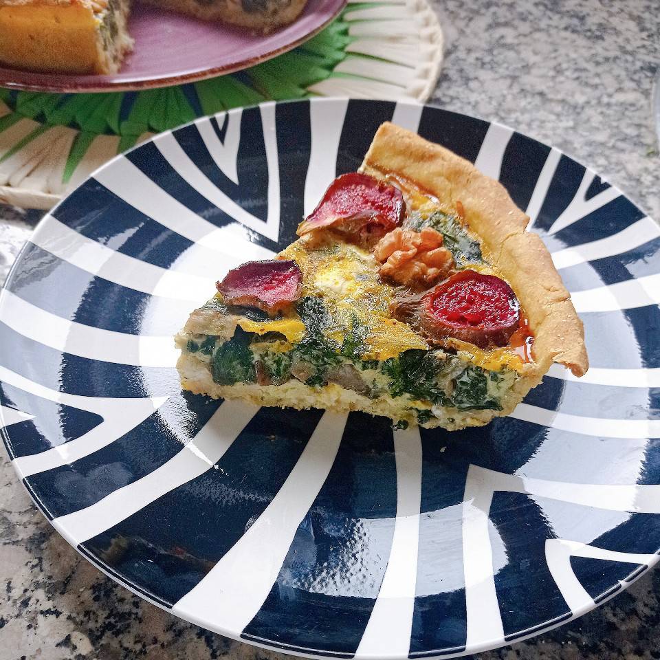 Quiche de verduras con higos y nueces 🥮