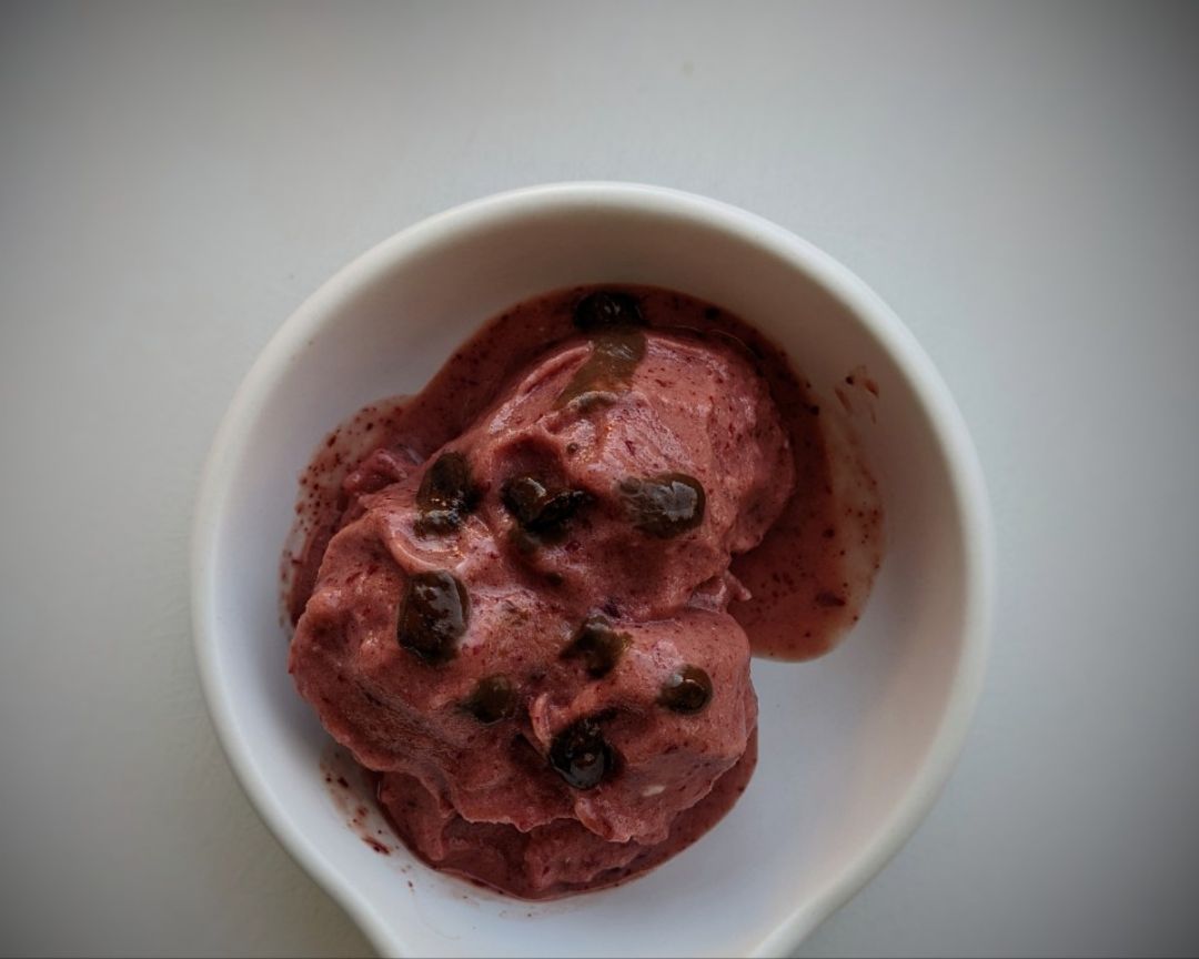 Helado de cereza y naranja 🍒🟠🍨