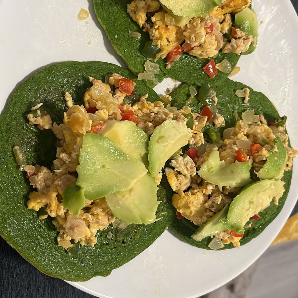 Tortillas de espinaca con atún y huevo 
