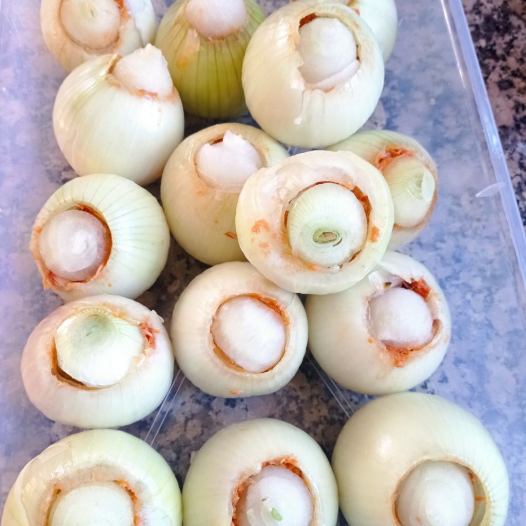 Cebollas rellenas de atún 🧅 Paso 2 Cebollas rellenas de atún 🧅 Paso 2