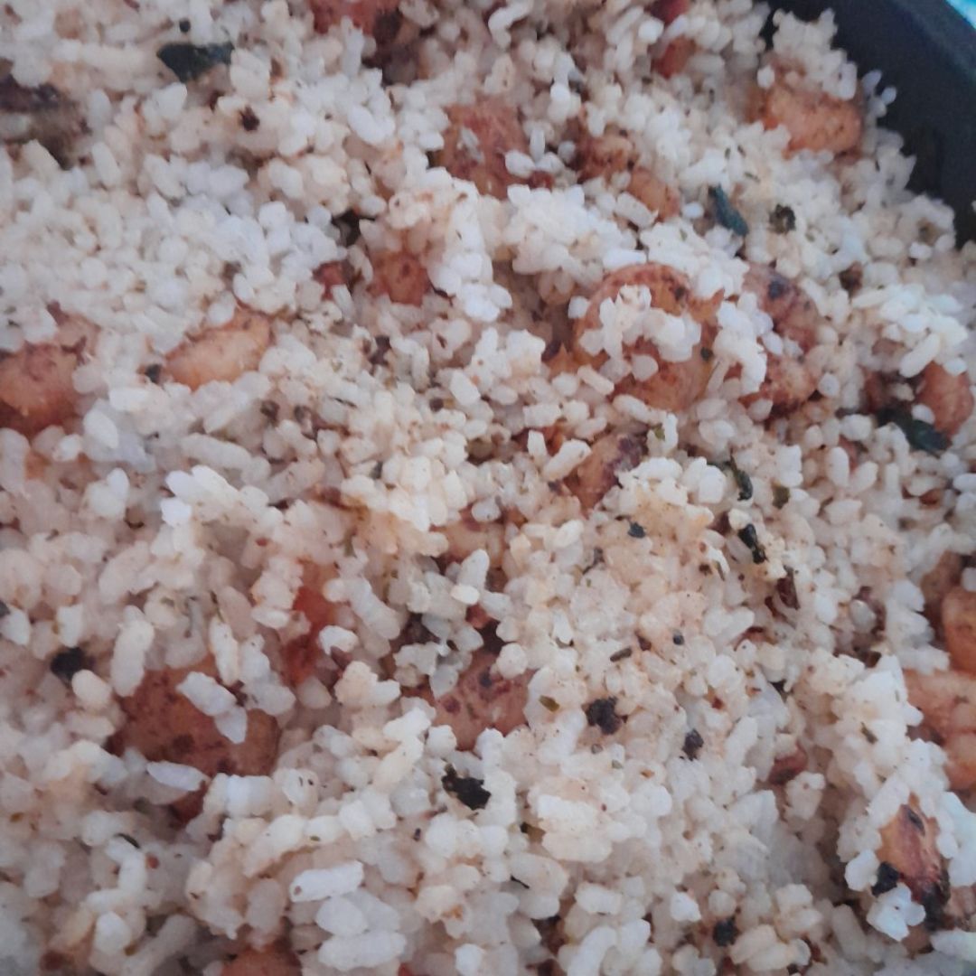 Arroz con gambas y verduras Arroz con gambas y verduras