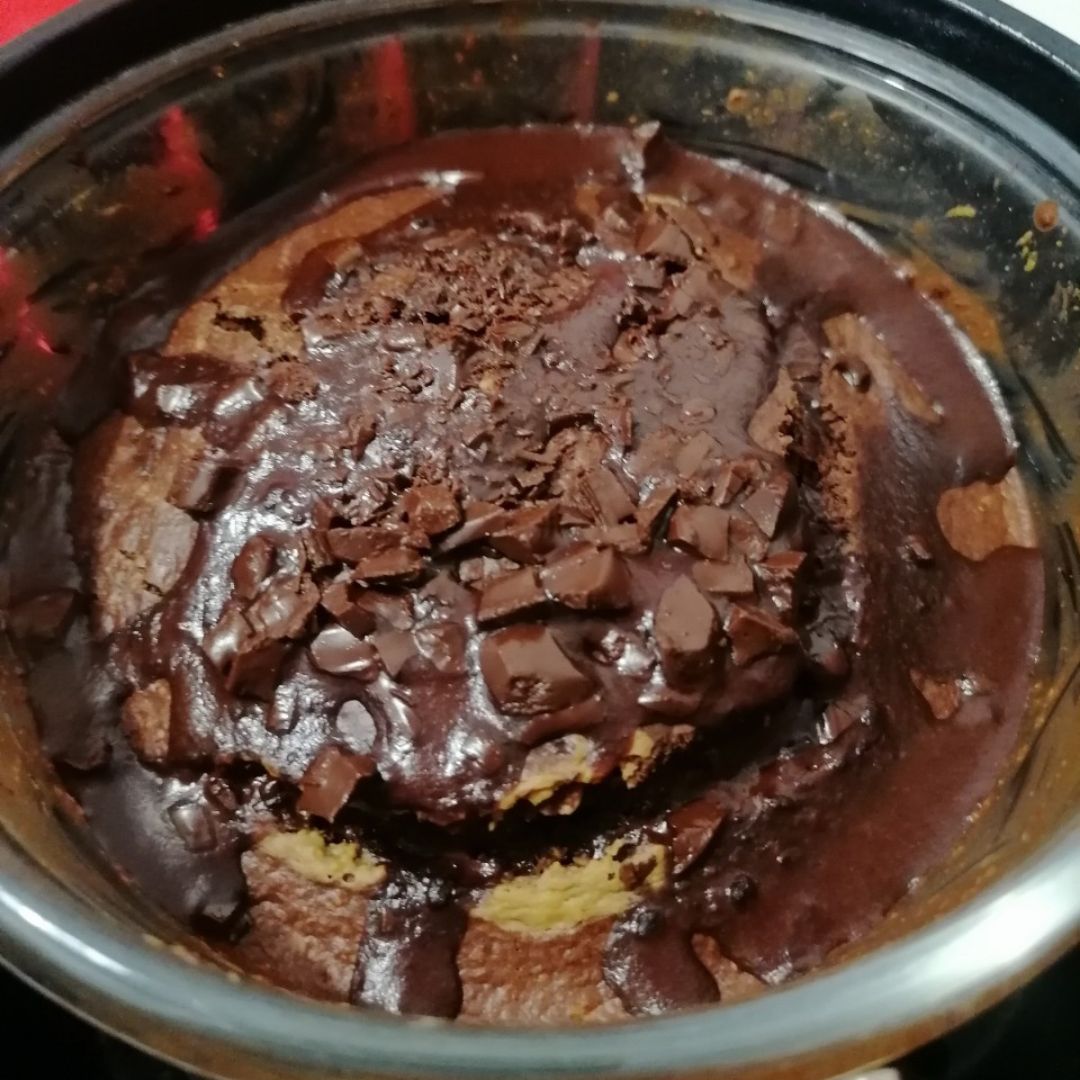 Brownie version saludable👌🏽 de chocolate con crema de cacahuete crunchy y coco rallado deshidratado Paso 1 Brownie version saludable👌🏽 de chocolate con crema de cacahuete crunchy y coco rallado deshidratado Paso 1