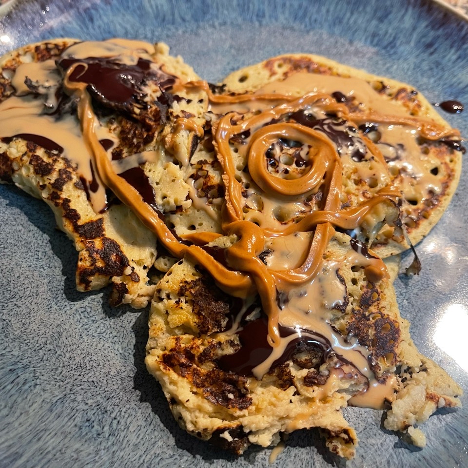 Tortitas de plátano con chocolate Tortitas de plátano con chocolate