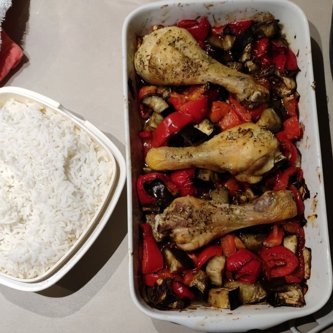 Verdura con pollo fácil y limpio Verdura con pollo fácil y limpio