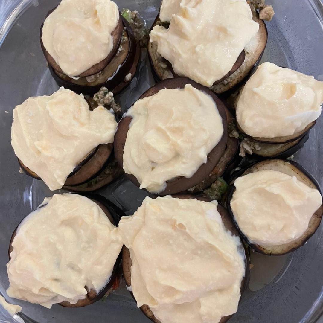 Montaditos de berenjena con falsa mahonesa Paso 4 Montaditos de berenjena con falsa mahonesa Paso 4