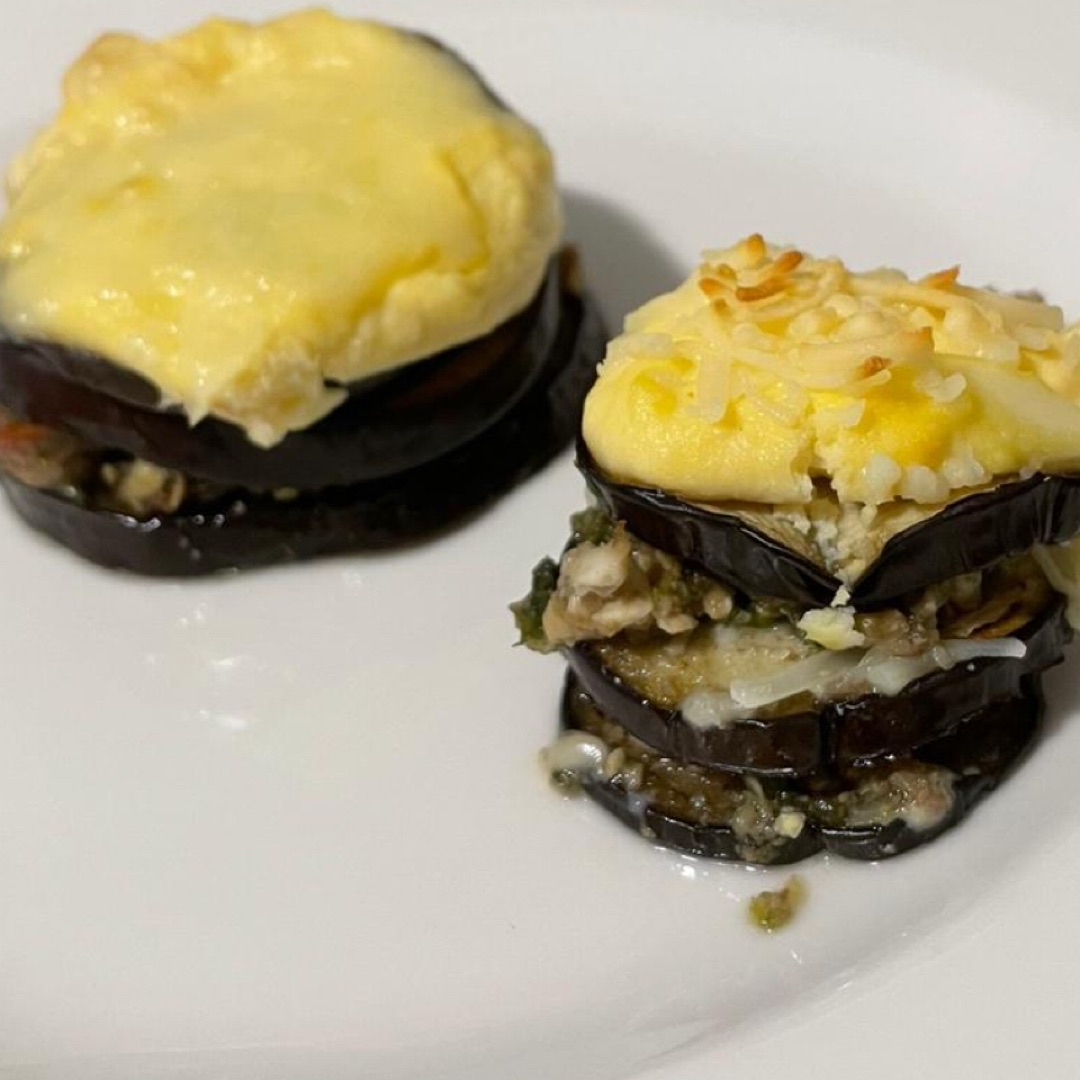 Montaditos de berenjena con falsa mahonesa Paso 5 Montaditos de berenjena con falsa mahonesa Paso 5