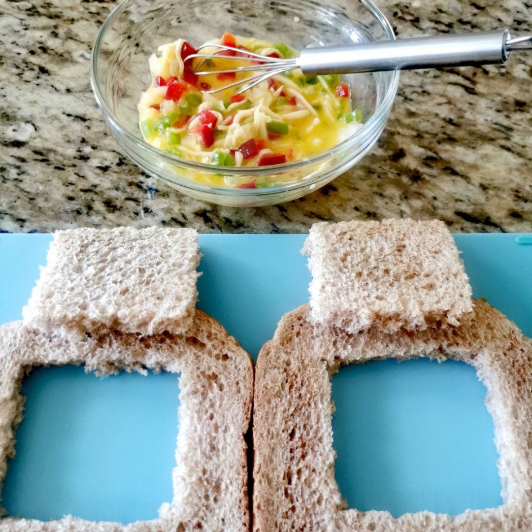 Tostada sorpresa  Paso 1
