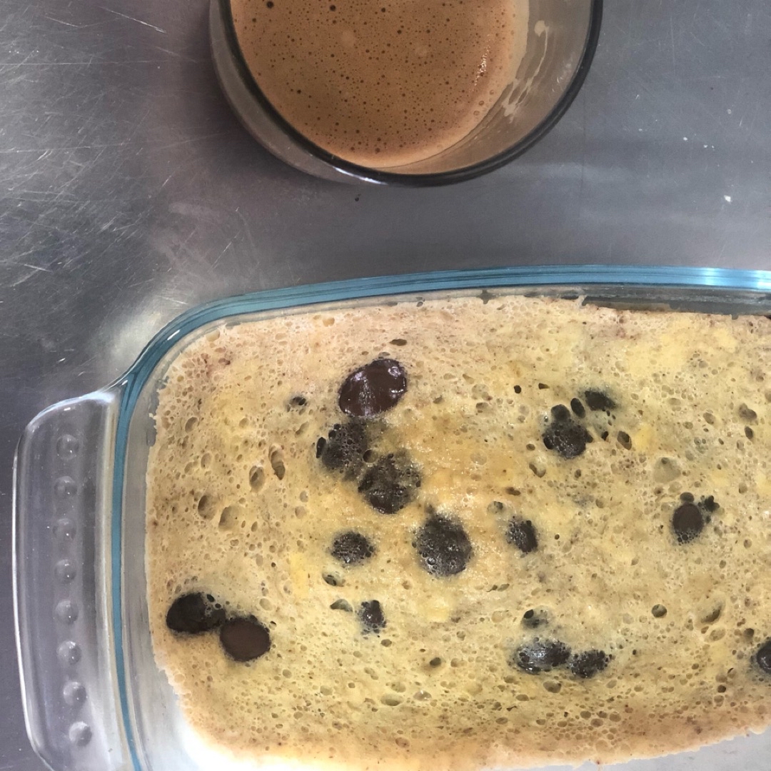 Tortita de plátano y choco en 2 min 