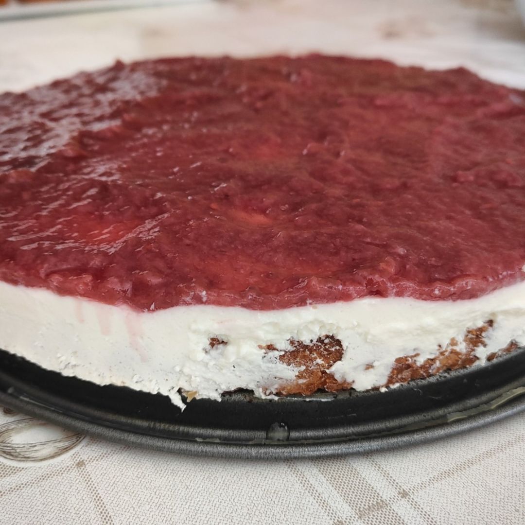 Tarta de queso y mermelada saludable Tarta de queso y mermelada saludable