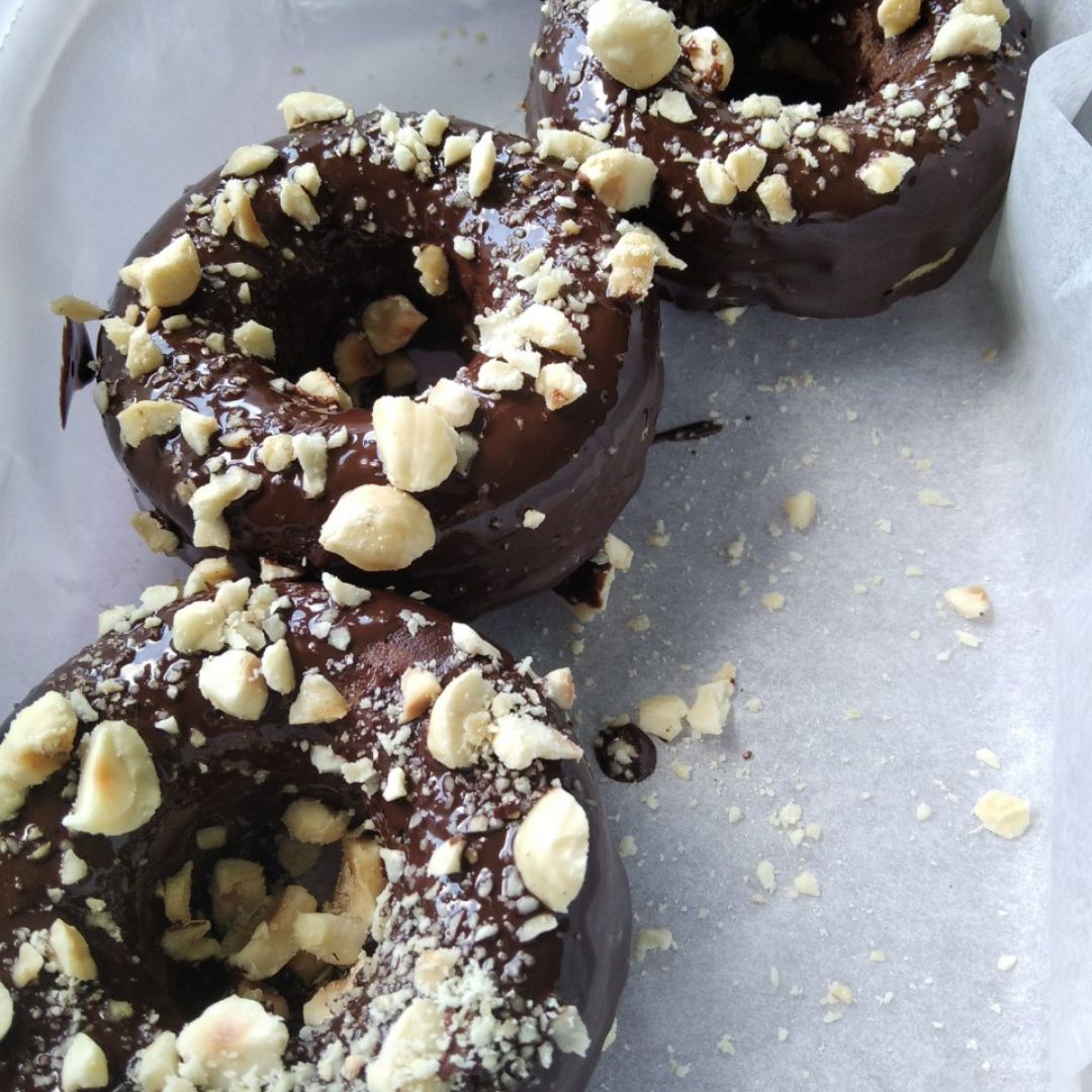 Donuts de plátano y almendra Paso 5 Donuts de plátano y almendra Paso 5