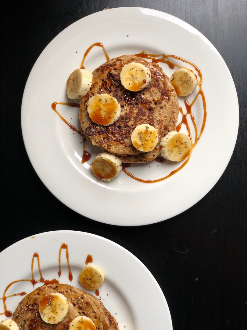 Pancakes de avena y plátano cero azúcar Pancakes de avena y plátano cero azúcar