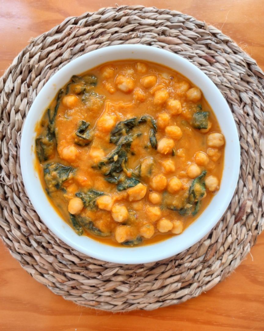 Guiso express vegano de calabaza y espinacas Paso 2 Guiso express vegano de calabaza y espinacas Paso 2