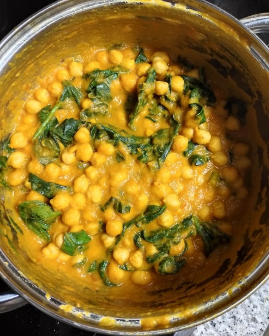 Guiso express vegano de calabaza y espinacas Paso 3 Guiso express vegano de calabaza y espinacas Paso 3