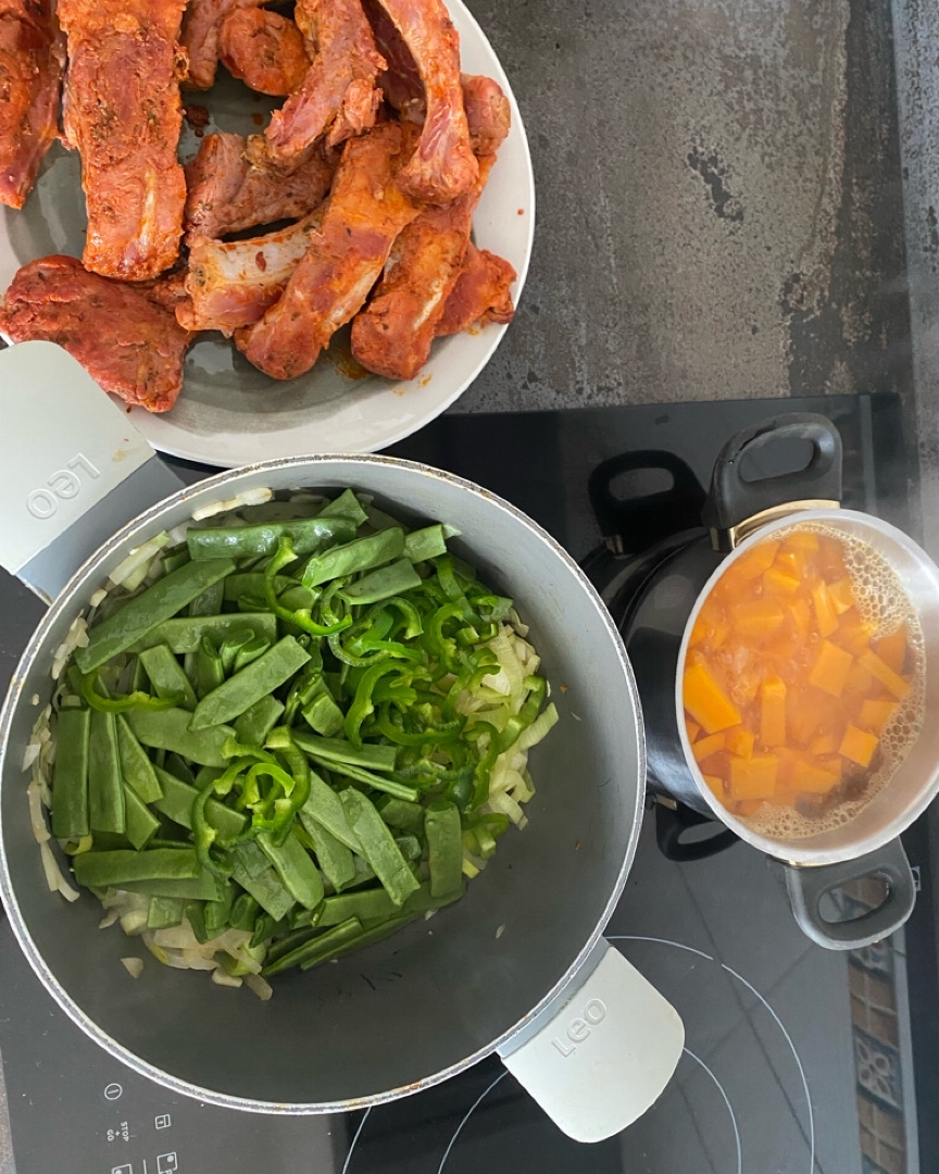 Costillas con patatas a la calabaza Paso 3 Costillas con patatas a la calabaza Paso 3