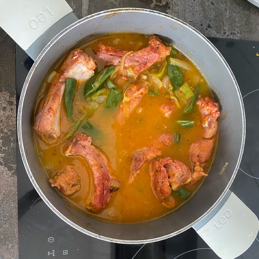 Costillas con patatas a la calabaza Paso 5 Costillas con patatas a la calabaza Paso 5
