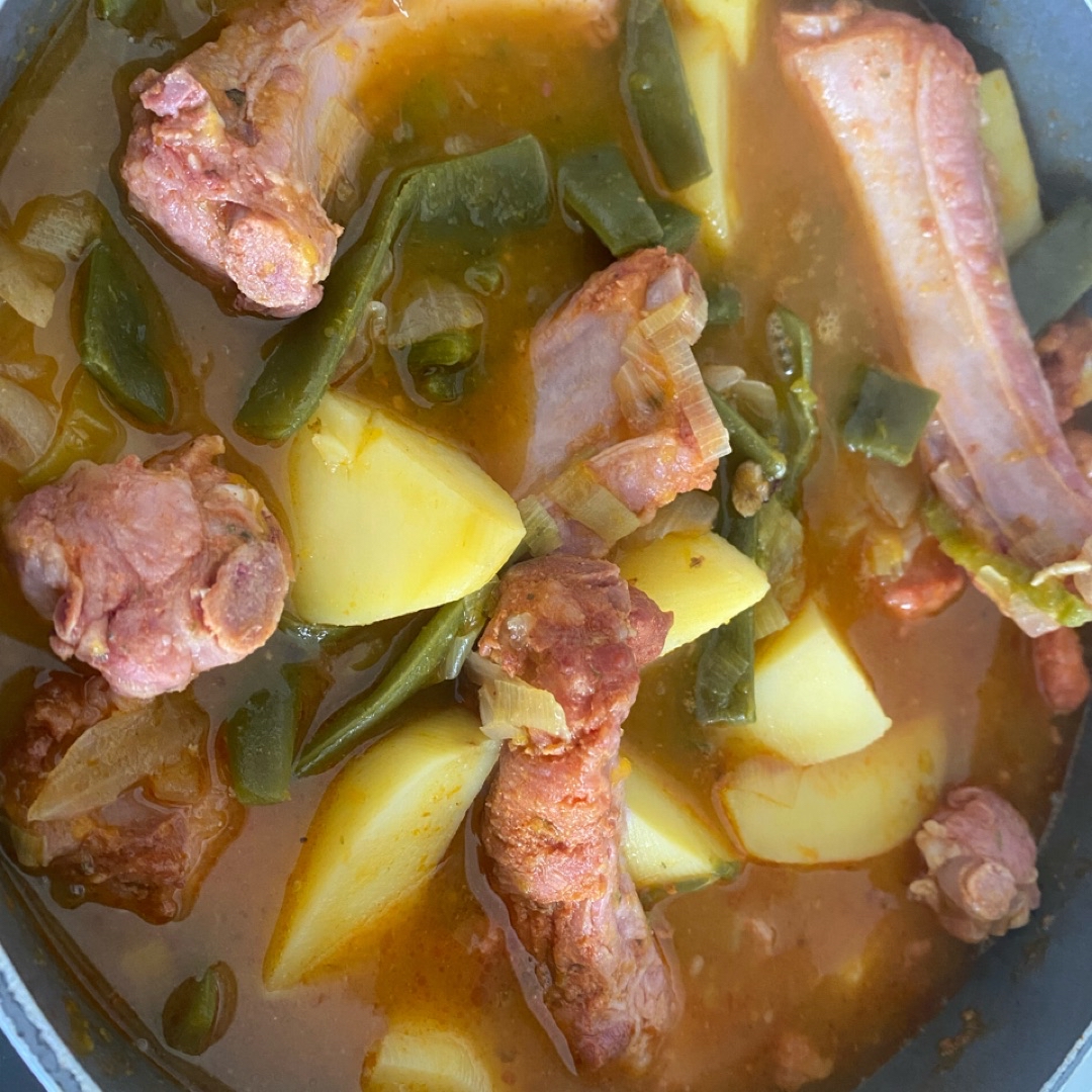 Costillas con patatas a la calabaza Paso 7 Costillas con patatas a la calabaza Paso 7
