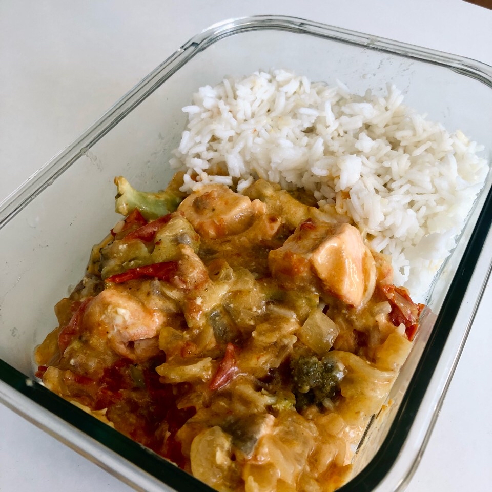 Salmón con curry Salmón con curry