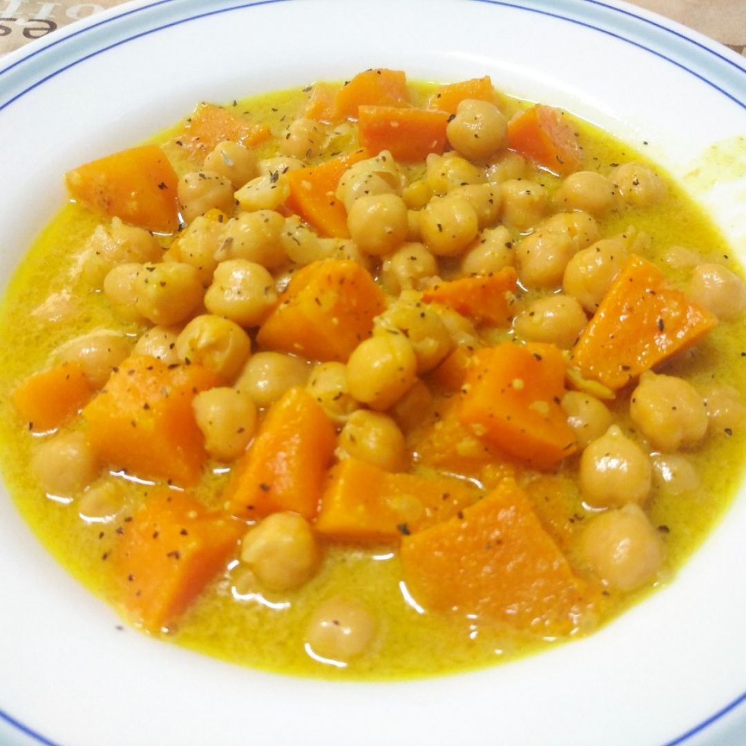 Garbanzos al curry en Lekue Garbanzos al curry en Lekue