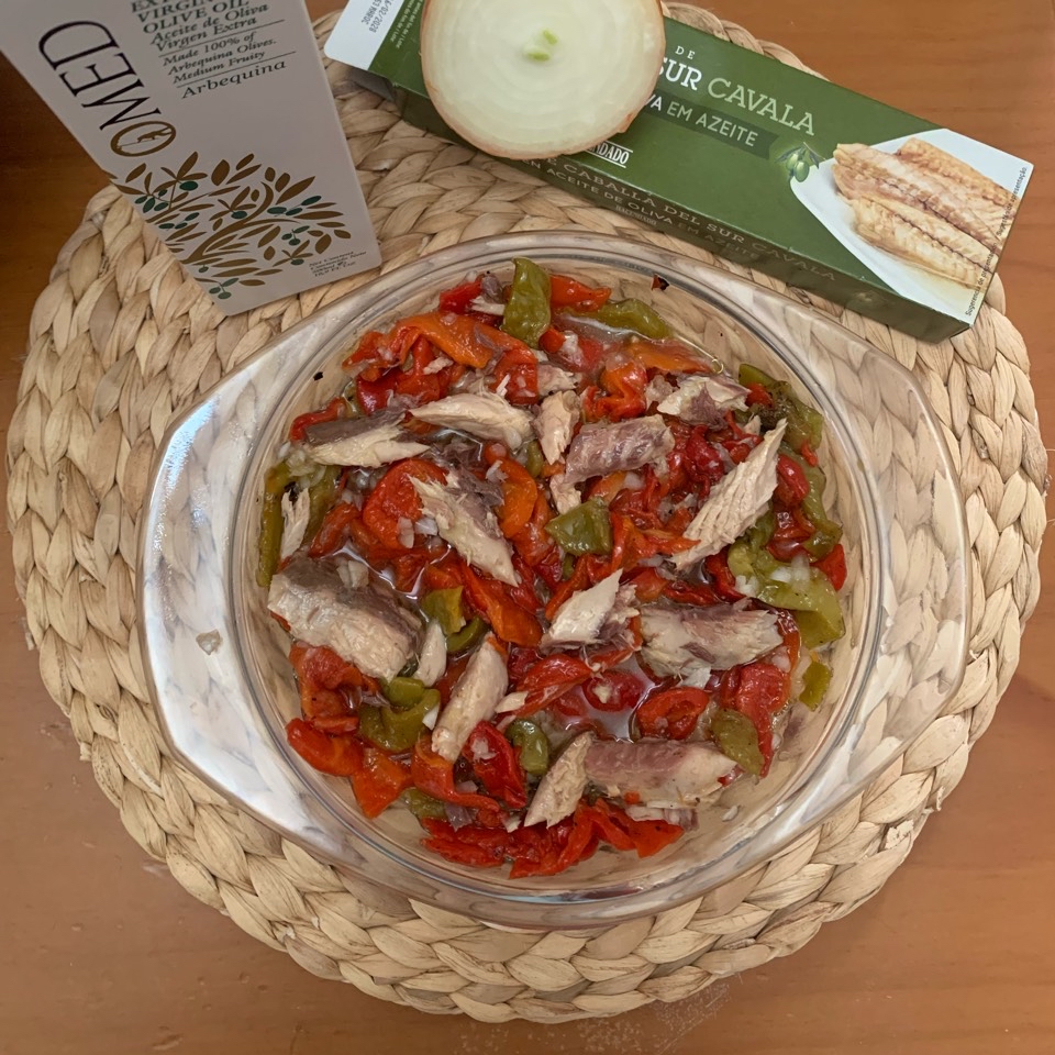 Pimientos asado con caballa Pimientos asado con caballa