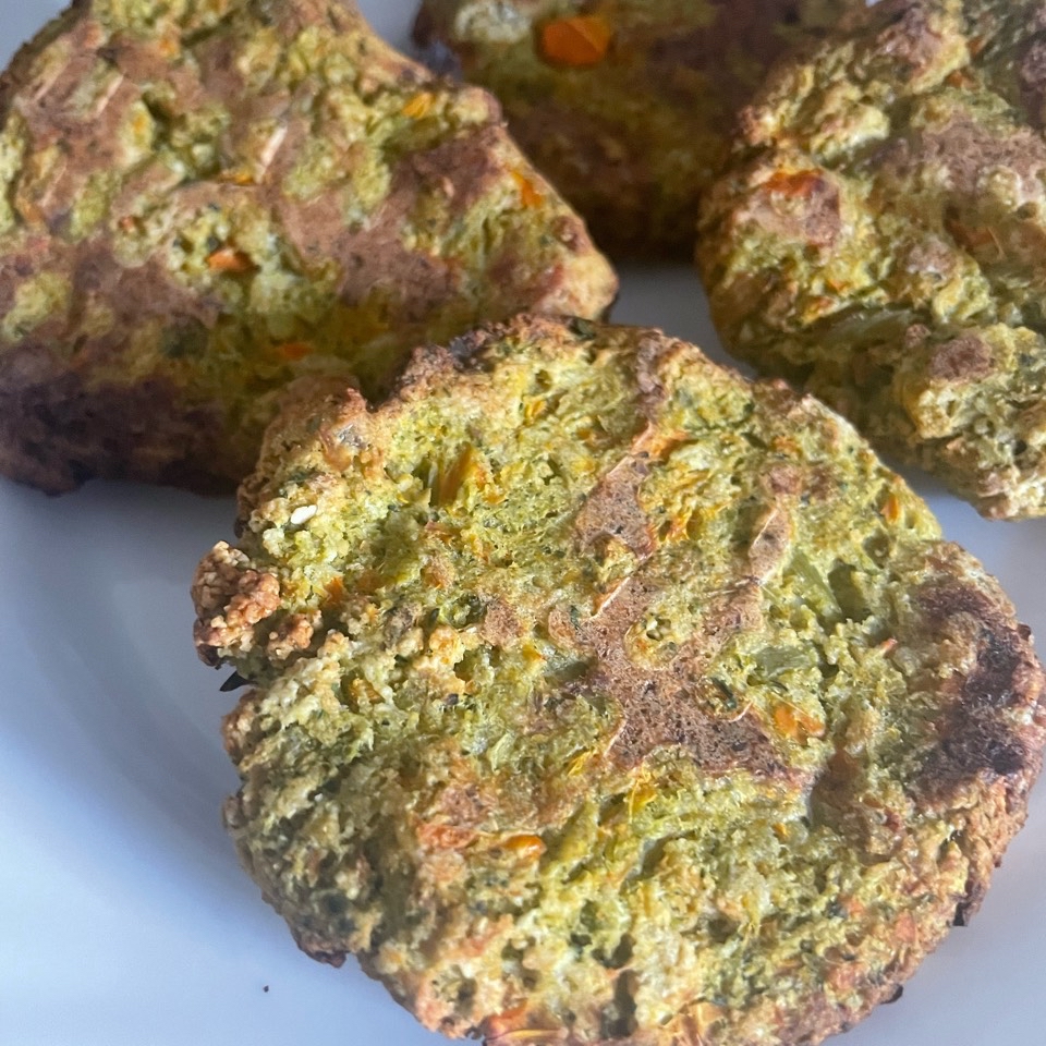 Hamburguesas de brócoli y zanahoria 