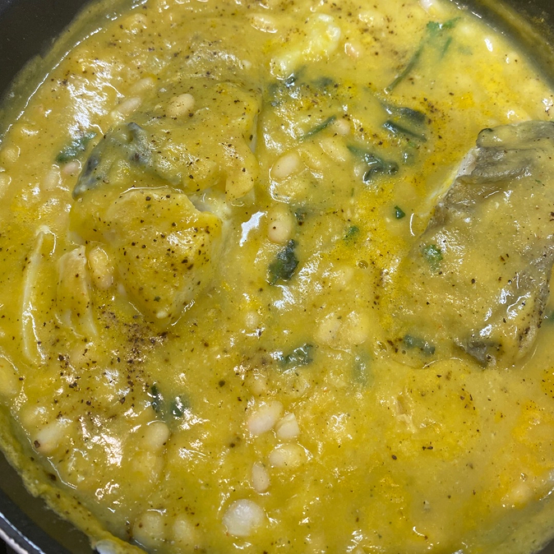 Bacalao con alubias blancas Paso 4 Bacalao con alubias blancas Paso 4