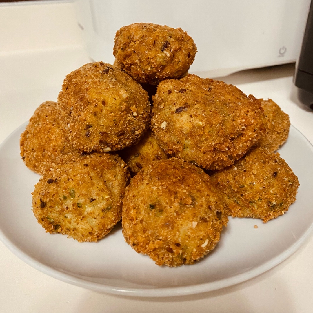 Croquetas de bacalao con rebozado integral 