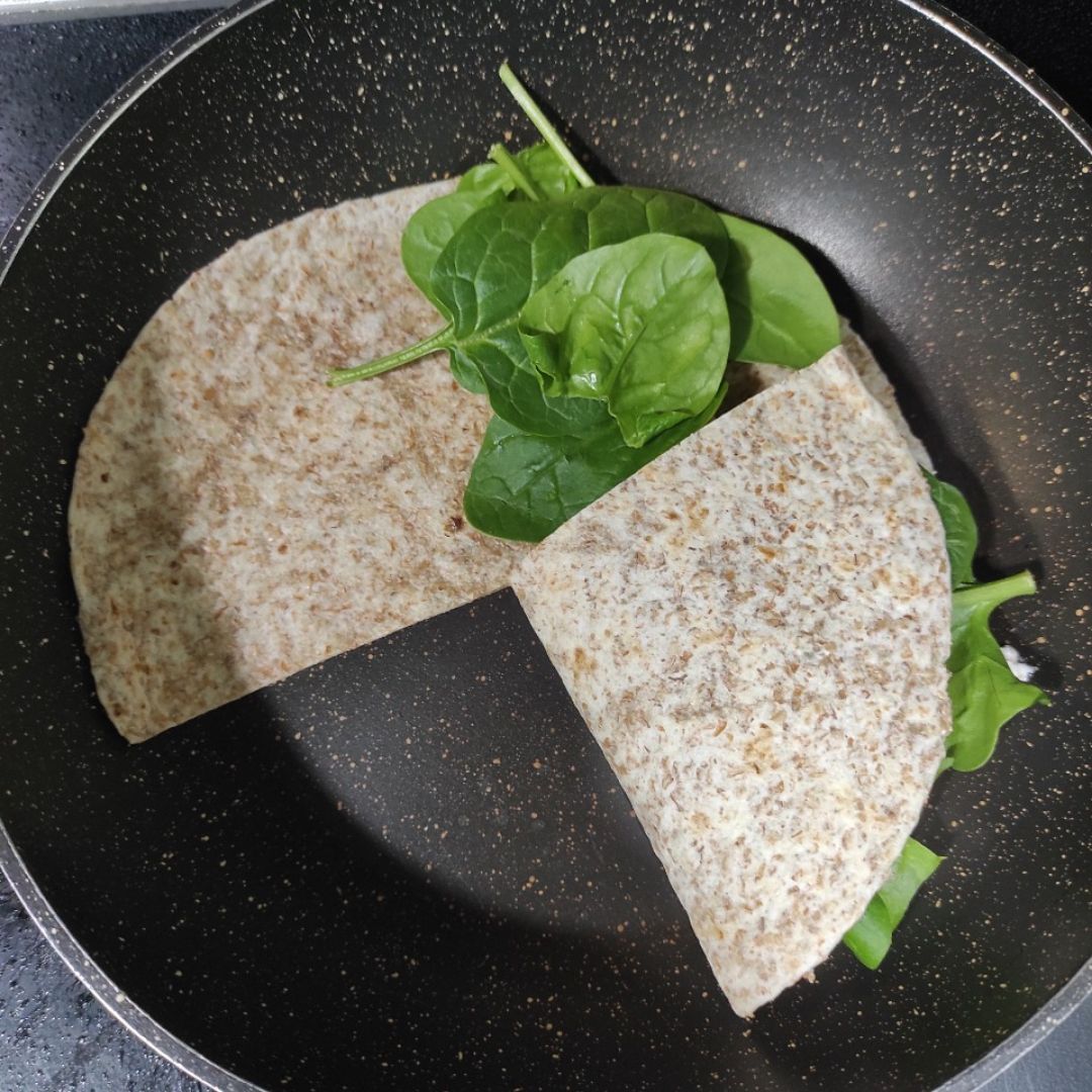 Tortitas integrales con salmón Paso 2