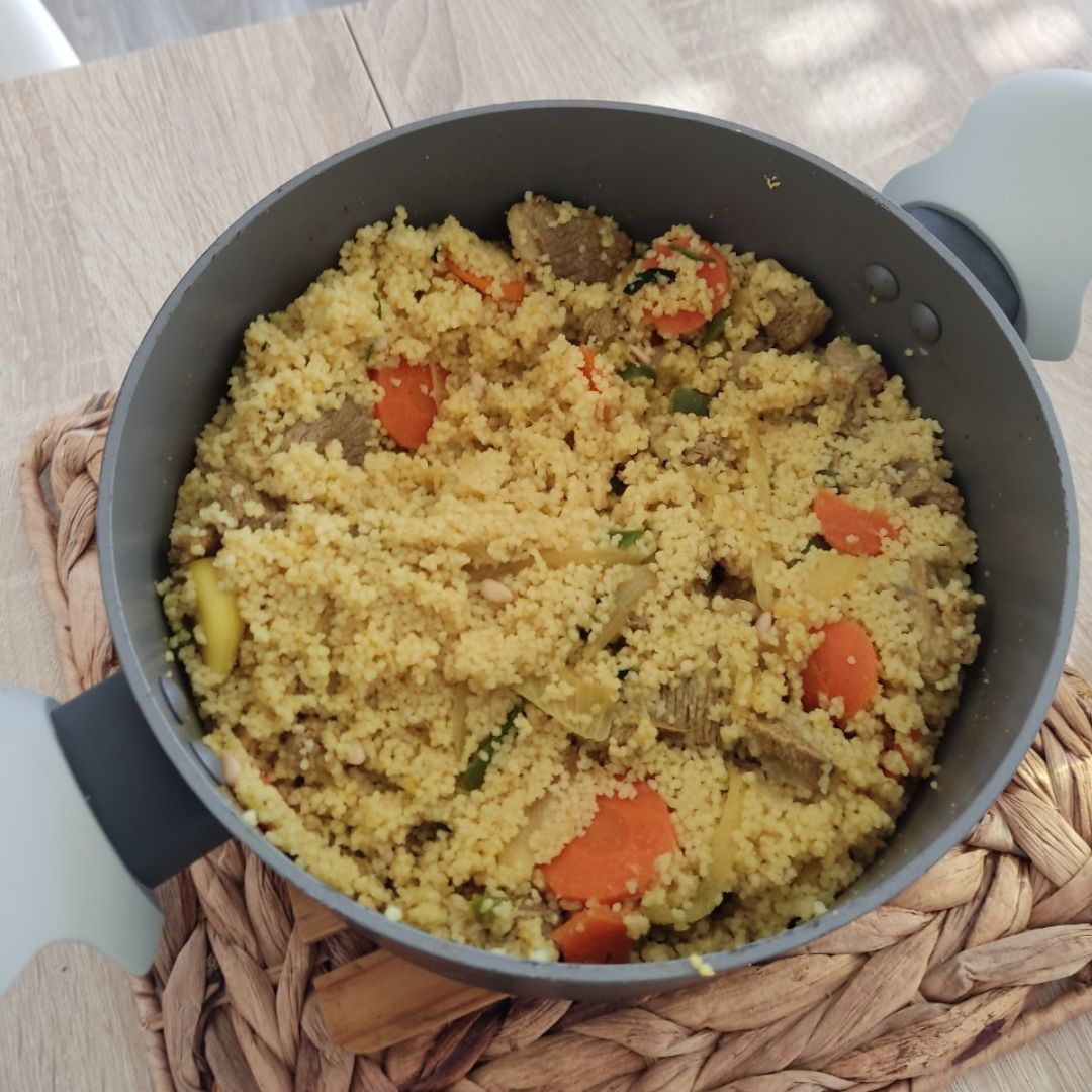 Cúscús con verduras y cordero Cúscús con verduras y cordero