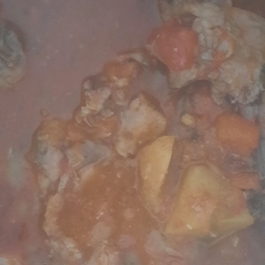 Conejo con verduras a la moruna Conejo con verduras a la moruna