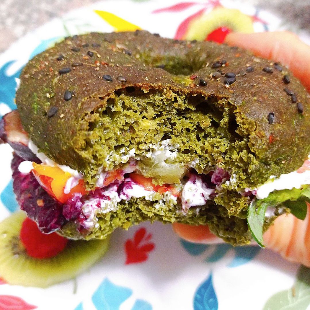 Bagels 🥯de espinacas 🥬 sin gluten Paso 5 Bagels 🥯de espinacas 🥬 sin gluten Paso 5