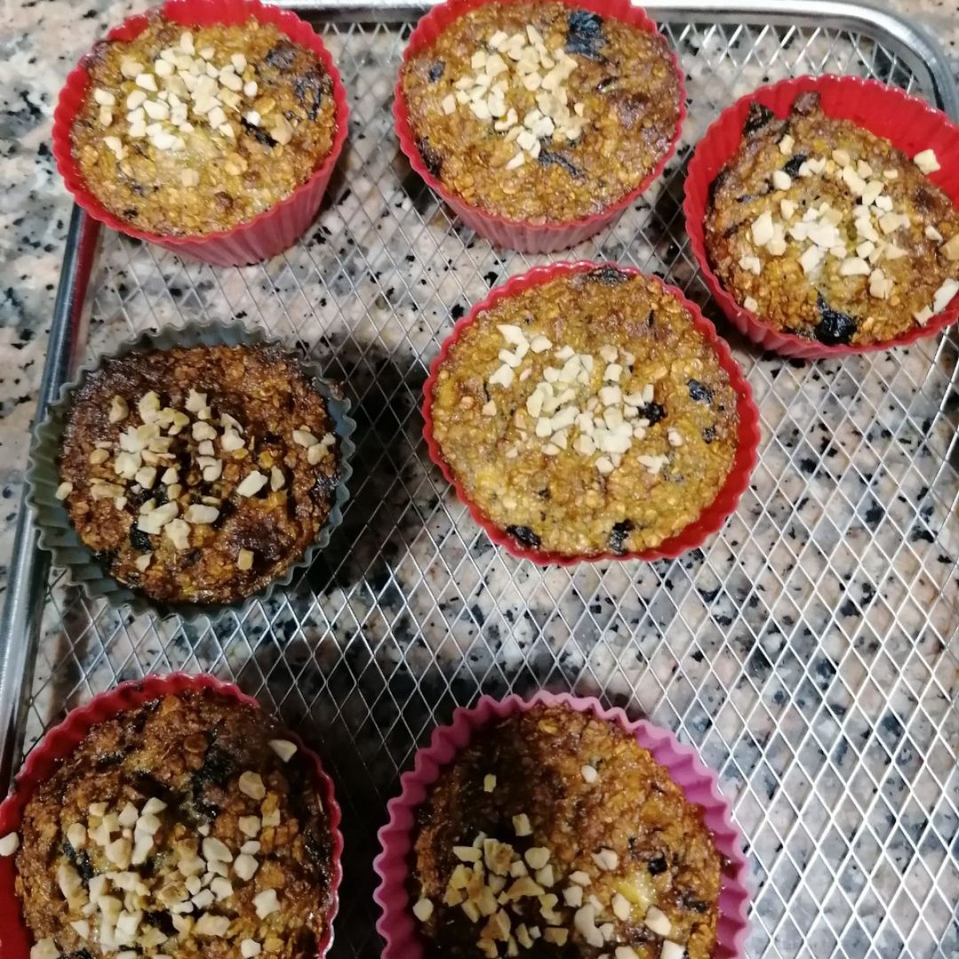 Muffins de arándanos y banana 