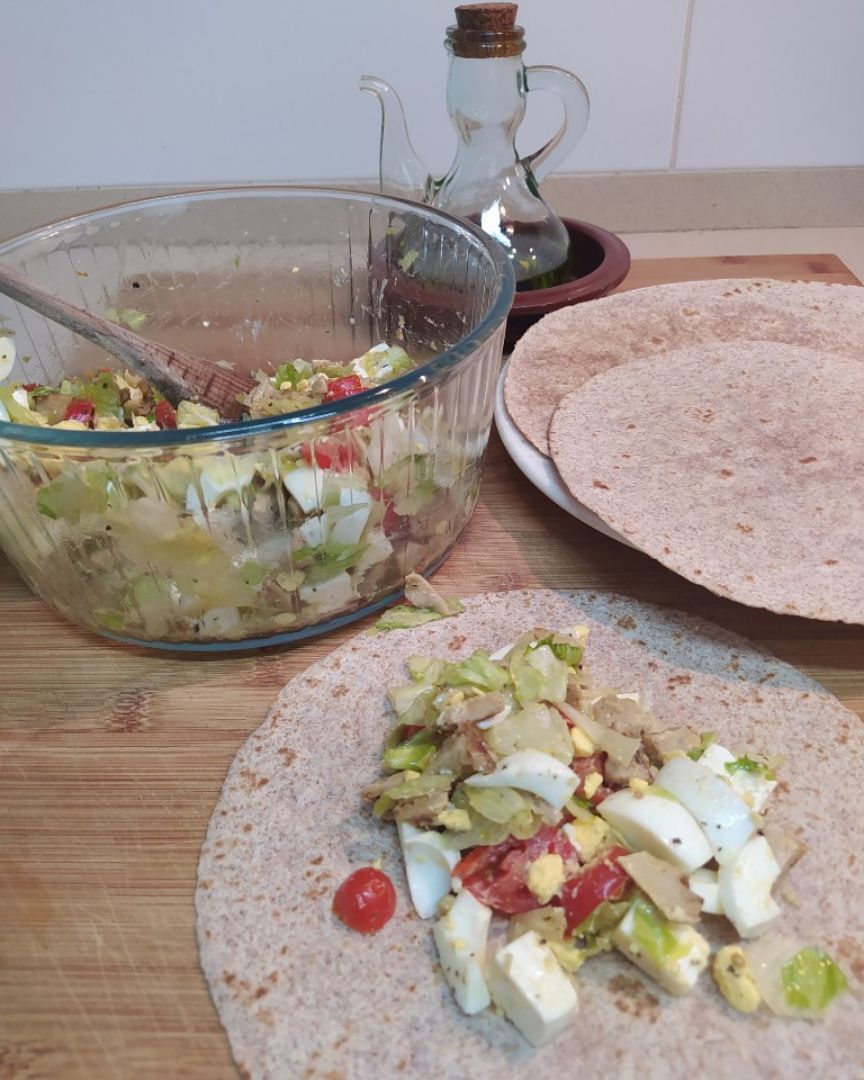 Fajitas con heura y queso feta Fajitas con heura y queso feta