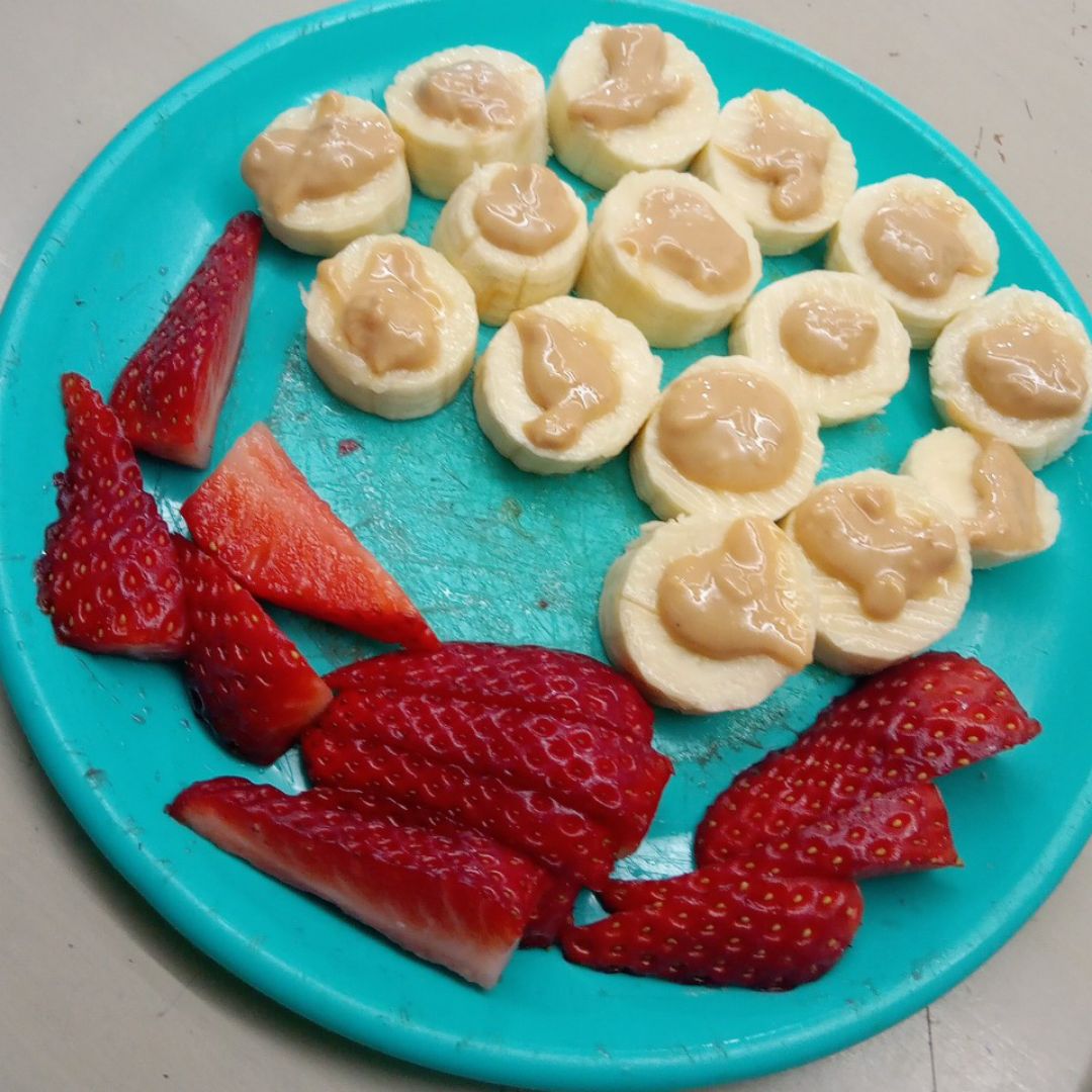 Banana con crema de maní Banana con crema de maní