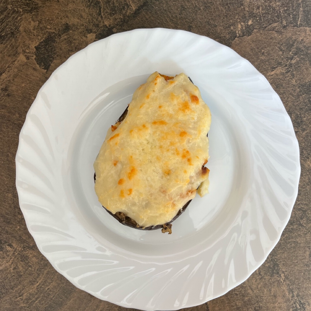 Berenjena rellena de atún  Paso 5