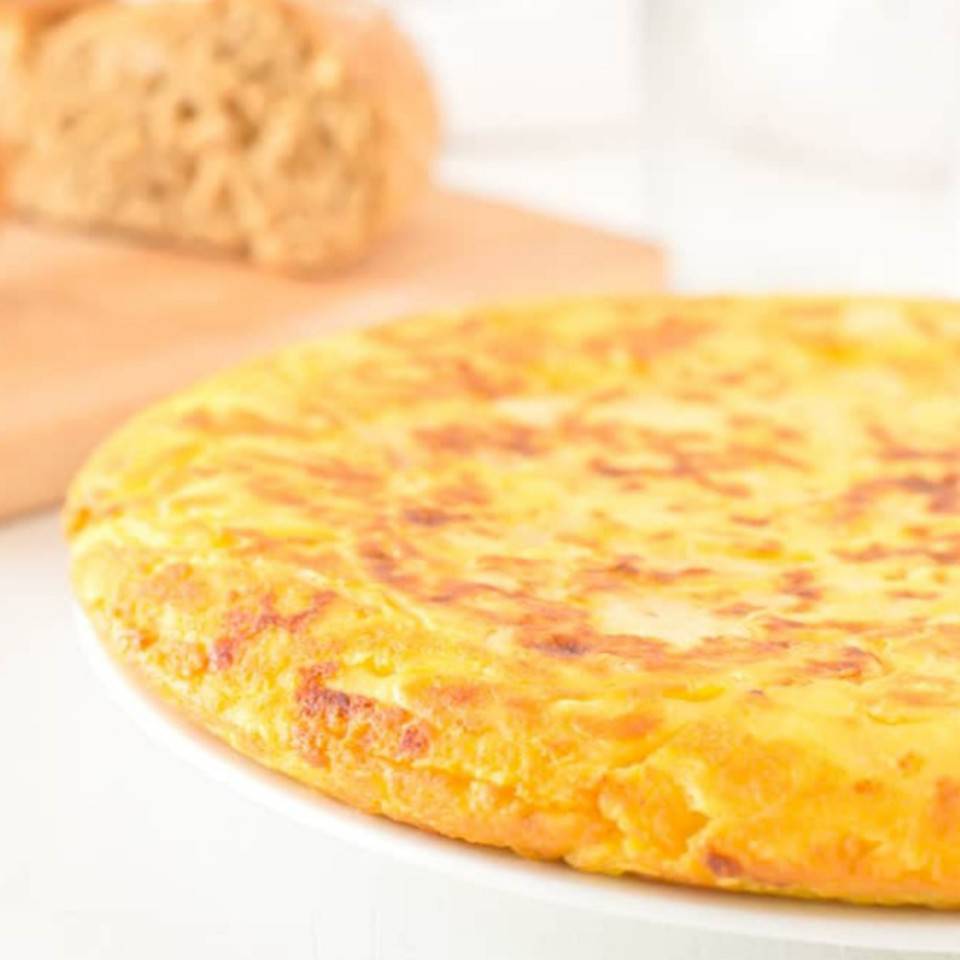 Tortilla de patata baja en calorías 