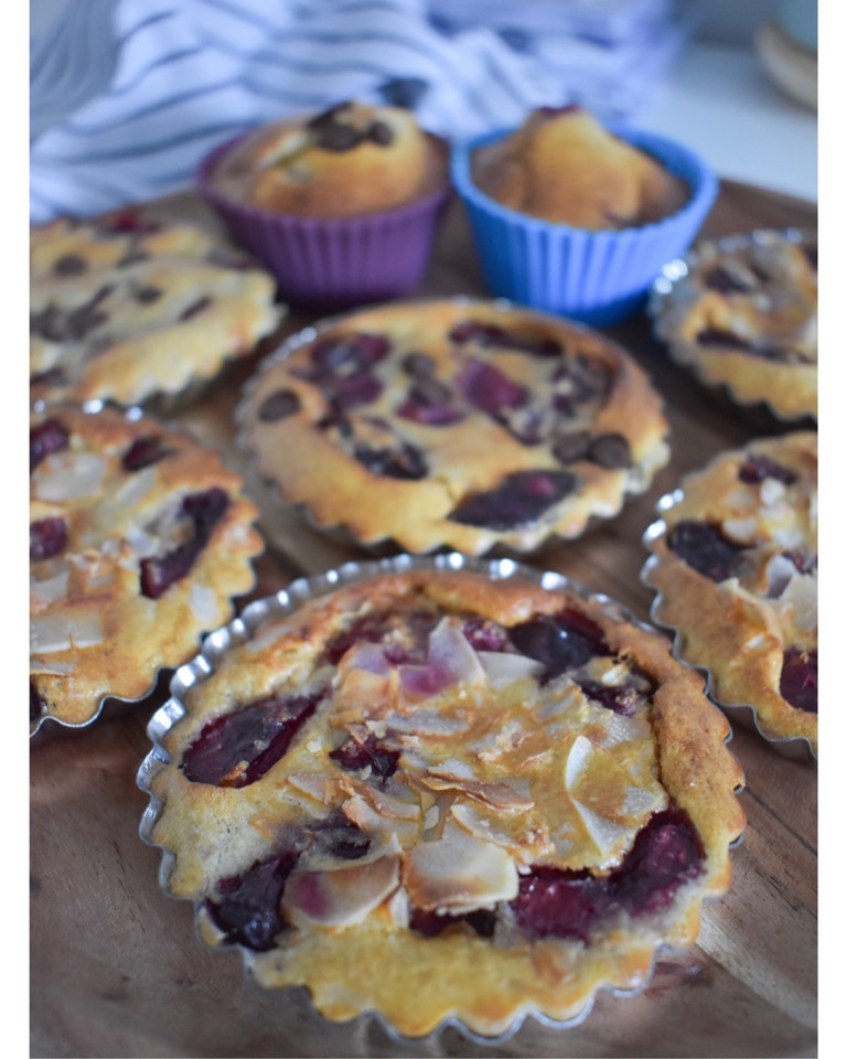 Mini clafoutis de cerezas 🍒 Mini clafoutis de cerezas 🍒