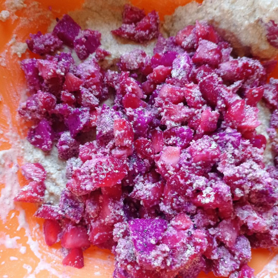 Pastelitos de fresa 🍓, pitahaya 💖 y ricotta Step 0