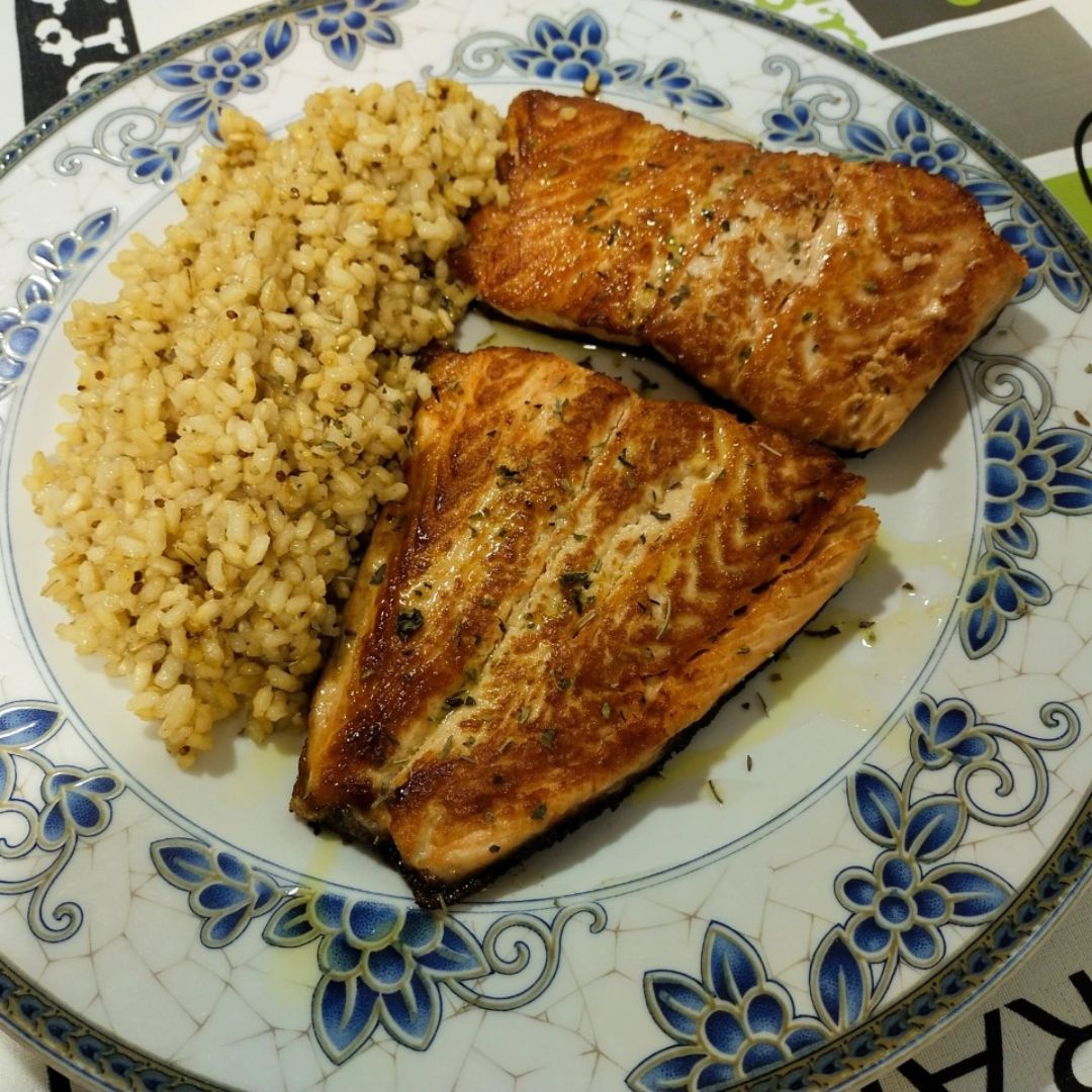 Arroz integral con un toque de mostaza