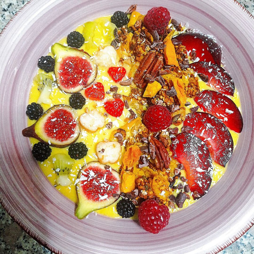 Bowl de natillas de mango 🥭 y coco 🥥 Bowl de natillas de mango 🥭 y coco 🥥