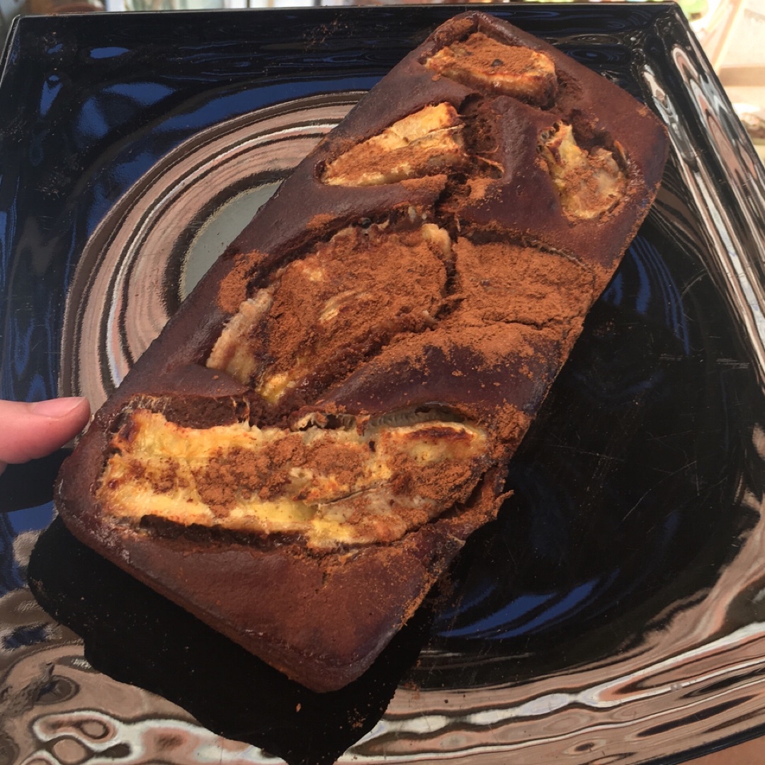 BIZCOCHO DE PLÁTANO Y CACAO Paso 2 BIZCOCHO DE PLÁTANO Y CACAO Paso 2