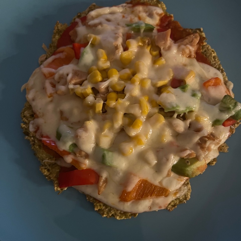 Mini pizza con base de guisantes🍕 Mini pizza con base de guisantes🍕