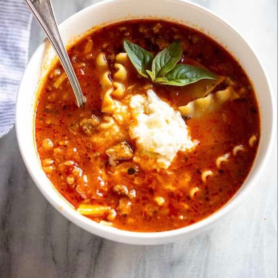 Sopa de lasaña Sopa de lasaña