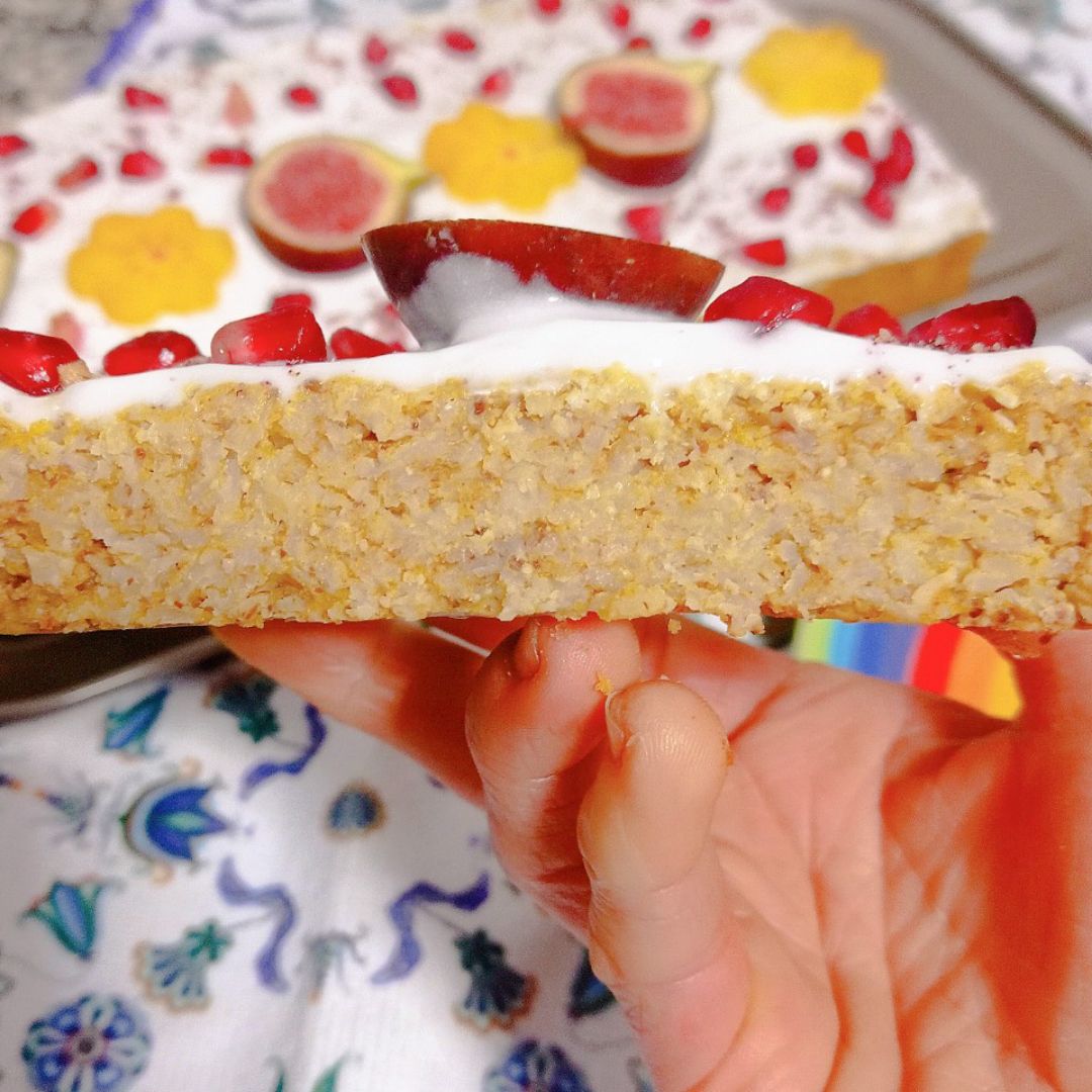 Pastel de avena horneada otoñal 🍰🎃 Paso 4 Pastel de avena horneada otoñal 🍰🎃 Paso 4