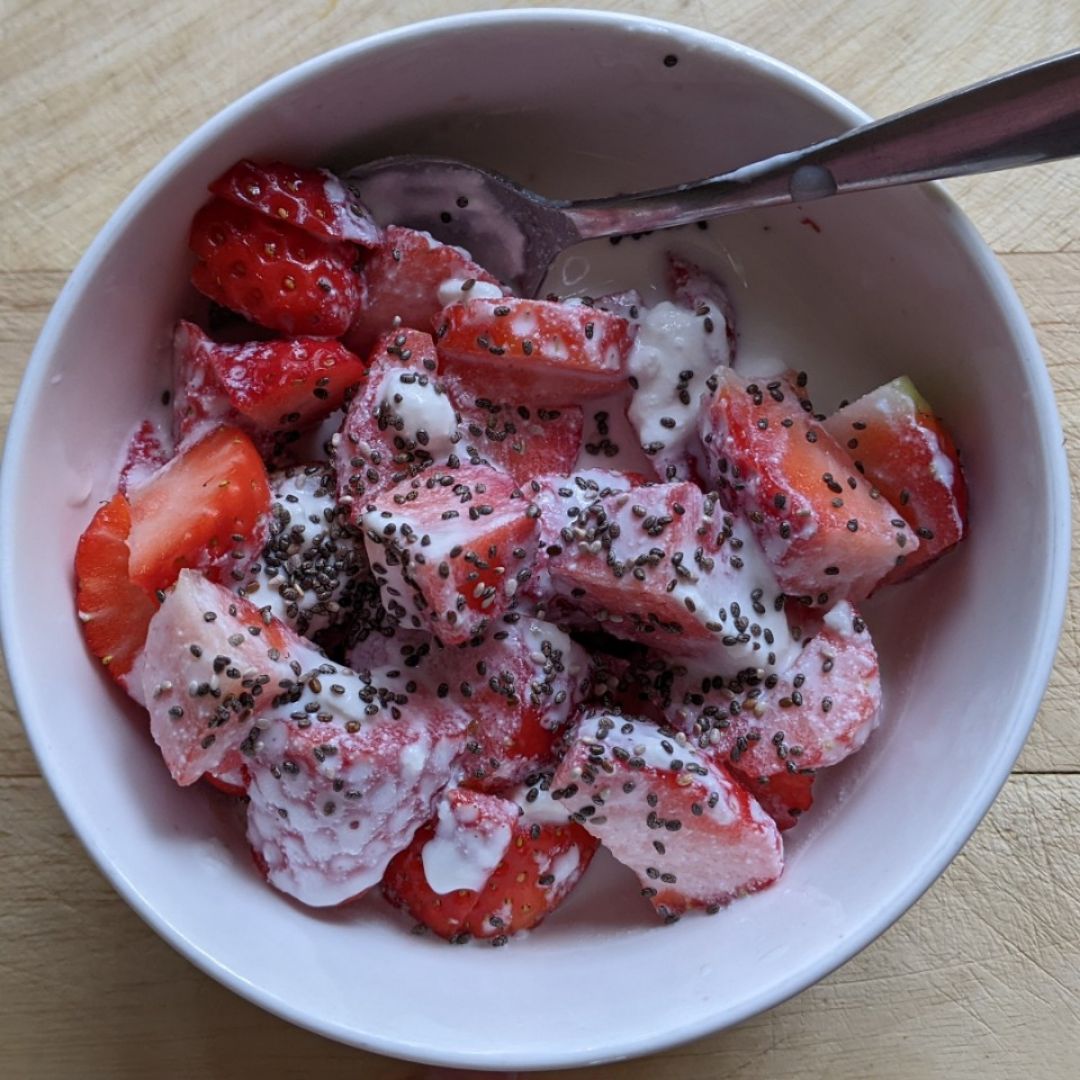 Fresas con ricotta