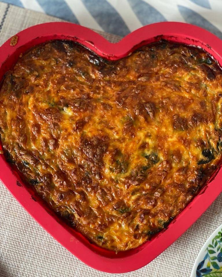 Quiche de espinacas y puerros