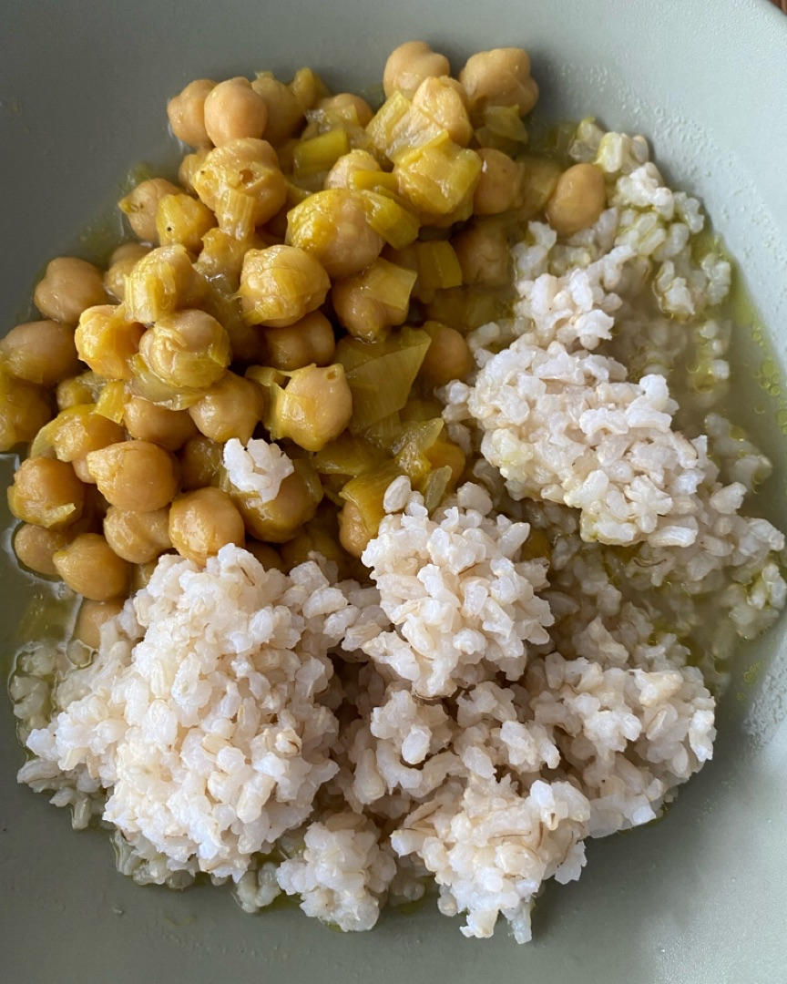 Garbanzos con puerros Garbanzos con puerros