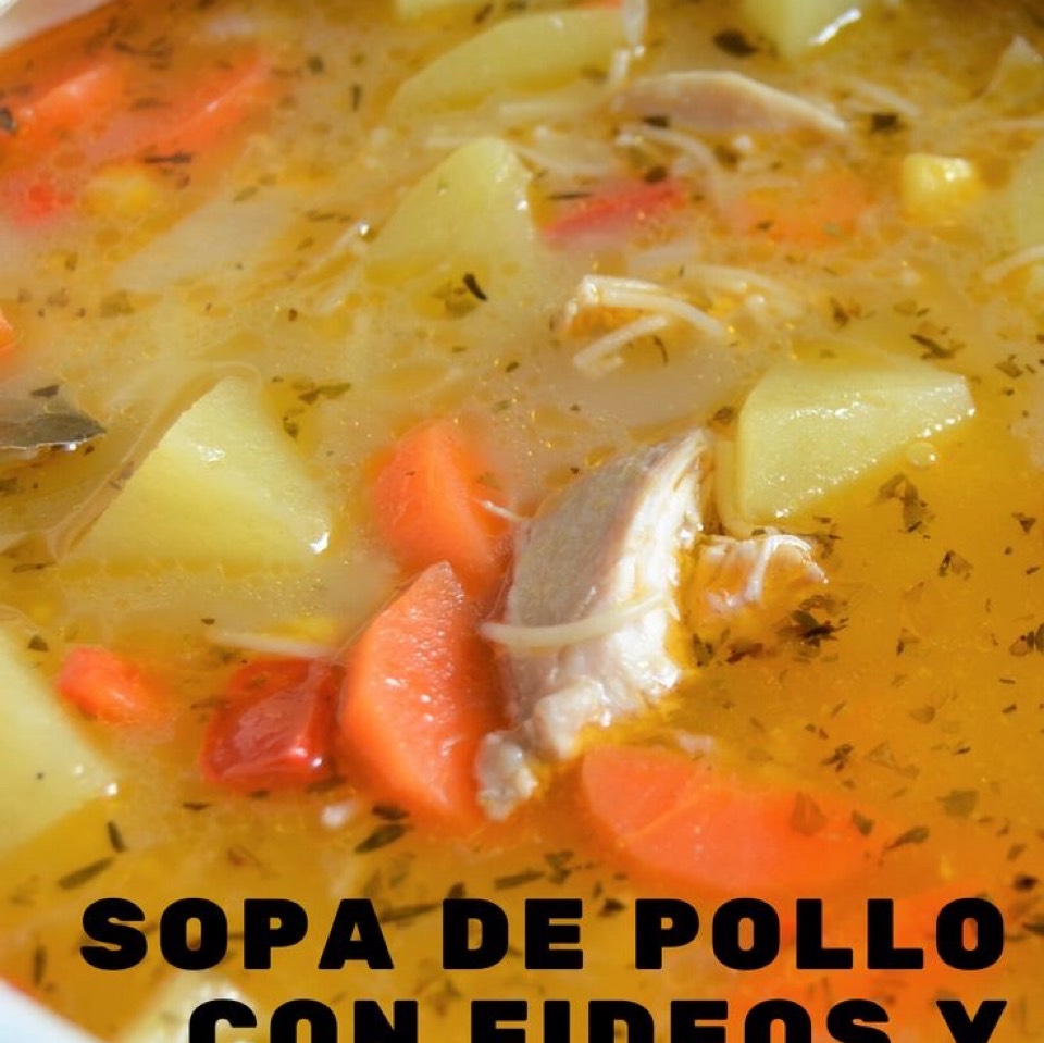Sopa de verduras y pollo Sopa de verduras y pollo