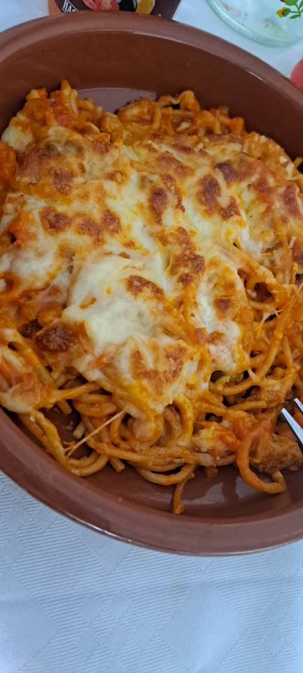 Pasta con soja texturizada