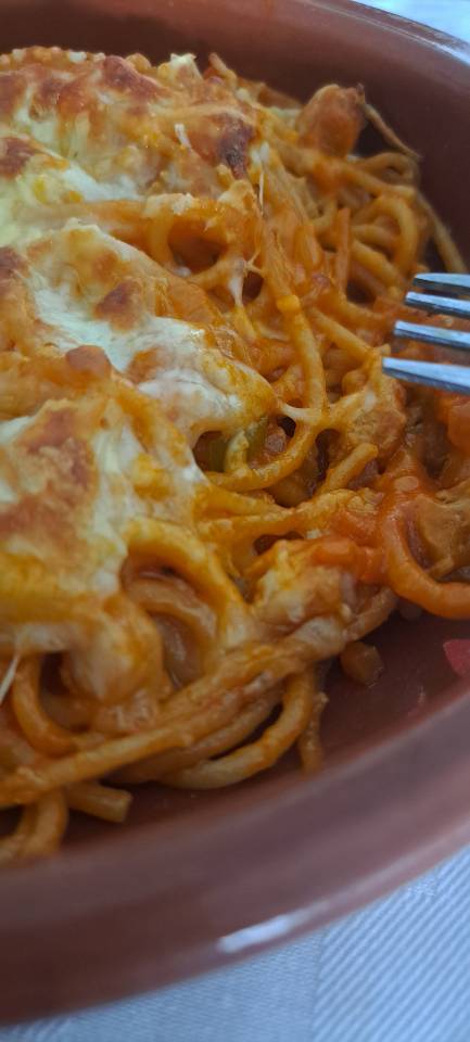 Pasta con soja texturizada